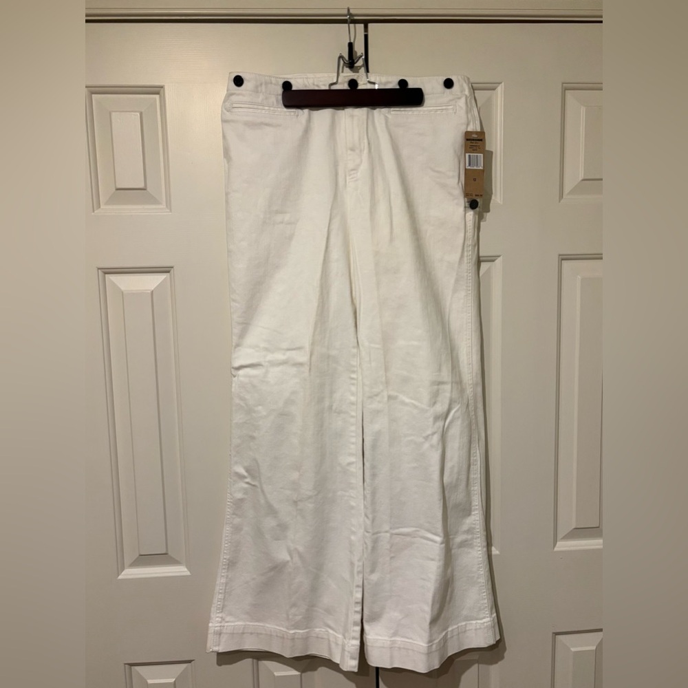 Ralph Lauren Women's White Wide-Leg Chinos